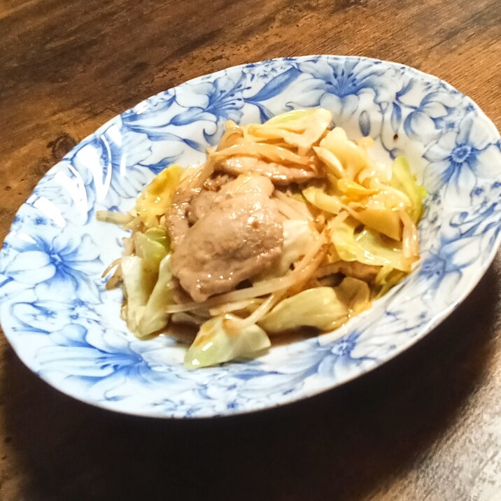 もやし・きゃべつ・豚バラ肉で焼肉炒め〜毎日簡単〜